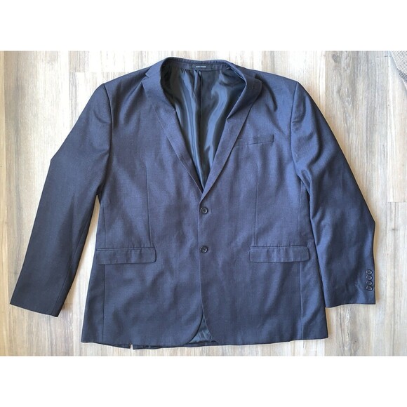 MARCHATTI Men's Charcoal Grey Jacket Size 52L 46W Club Style 2 Button EUC - Picture 1 of 7